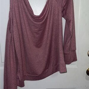 Elegant Mauve Cowl Neck Top